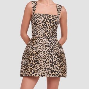 Amanda Uprichard Bethany Skort Romper In Leopard. Size Small. Worn once!